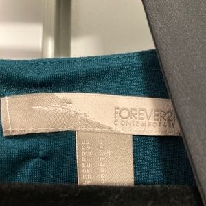 Teal silk dress-Forvever 21
